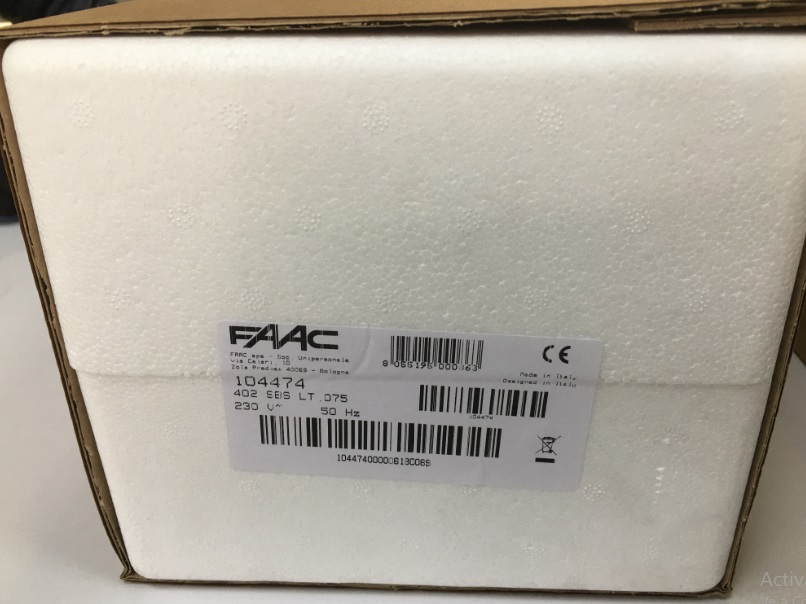 caja de motor faac 402sbs