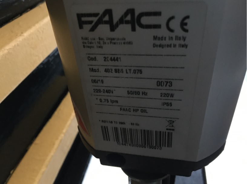 especificacion FAAC 402 SBS