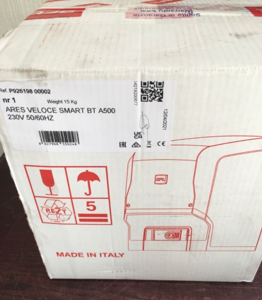 motor corredera BFT ARES VELOCE SMART en caja