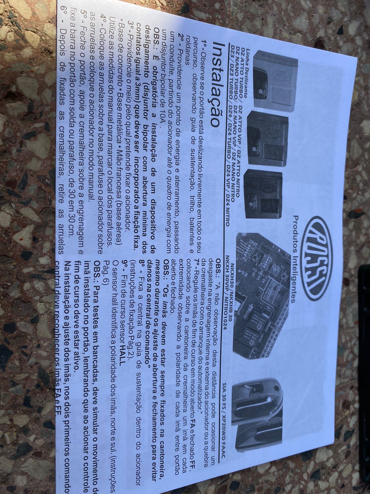 manual motor corredera ROSSI DZ4 NITRO