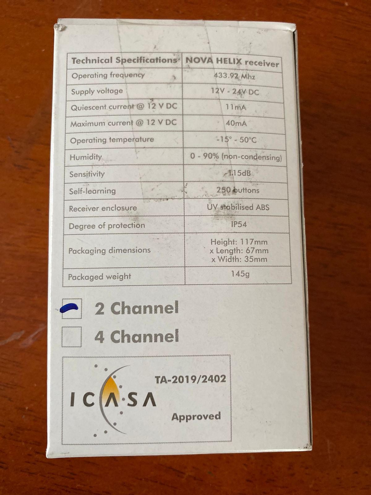 receptora de frecuencia centurion nova helix costado trasero en caja