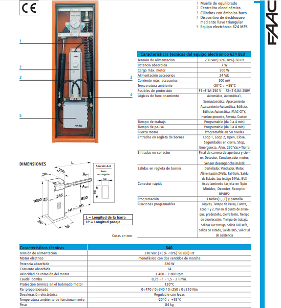 barrera automatica FAAC 640 - Imagen 3