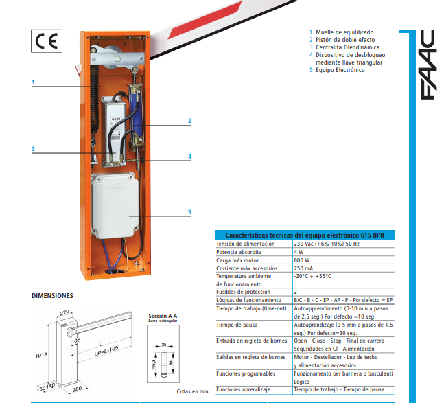 barrera automatica FAAC 615 - Imagen 4