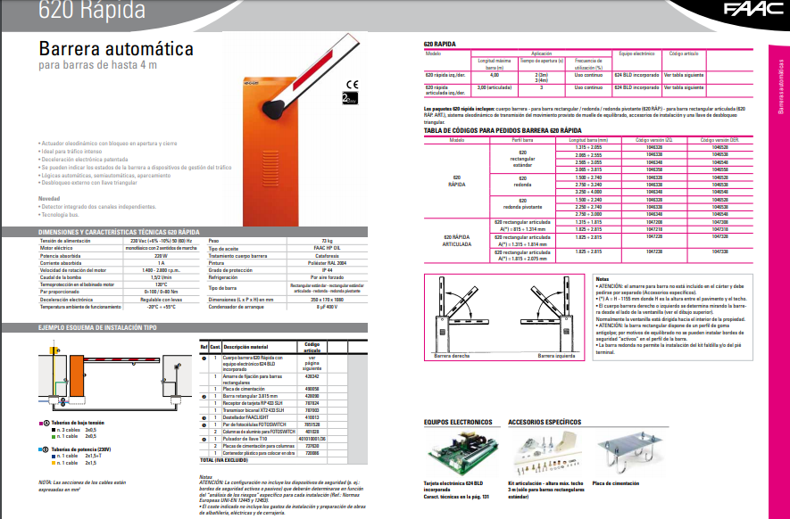 barrera automatica FAAC 620 - Imagen 2