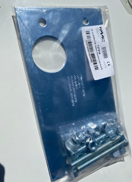 placa de anclaje barrera faac 614